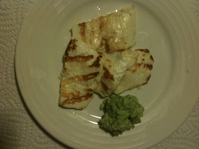 grilled haloumi with guacamole