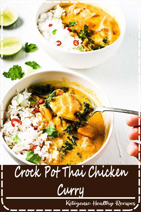 Crock Pot Thai Chicken Curry is one of the easiest meals to make and is so tasty. 