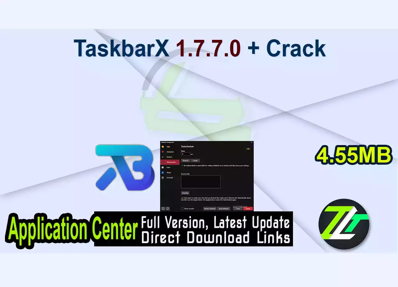 TaskbarX 1.7.7.0 + Crack