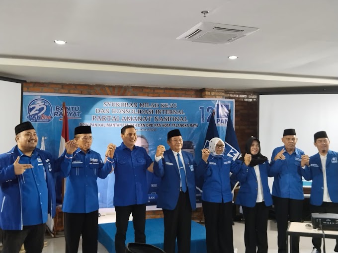 DPW PAN KALTENG GELAR SYUKURAN MILAD KE-25 SEKALIGUS KONSOLIDASI INTERNAL PARTAI