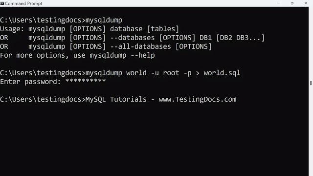 Gerenciando Cópias de Segurança MySQL - Gerando um DUMP de uma base de dados