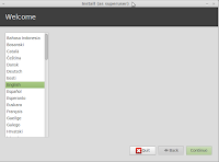 start linuxmint13 install welcome screen