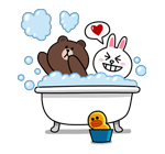 emoticones de parejas bañandose