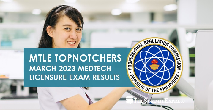 MTLE RESULT: March 2023 Medtech board exam top 10 passers