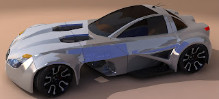 Futuristic 3ds Max concept car for future