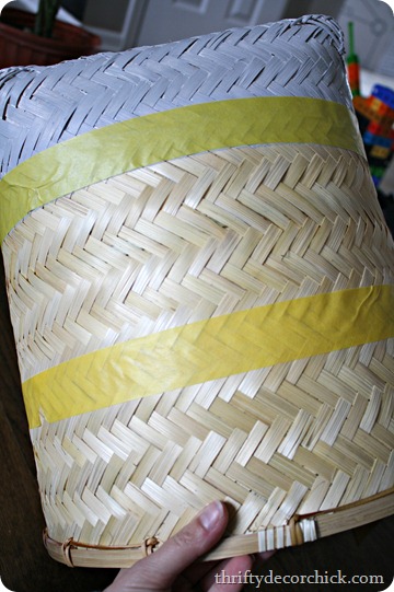 DIY ombre basket planter