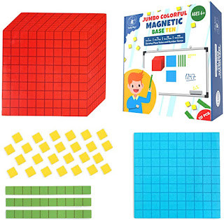 Use magnetic base 10 blocks like these as a great visual aide for your students.