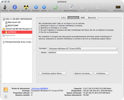 HardDisk su Windows e su Mac HardDisk su Windows e su Mac
