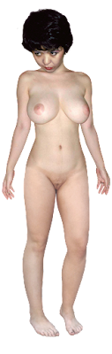 Nude girl with big boobs transparent PNG clipart