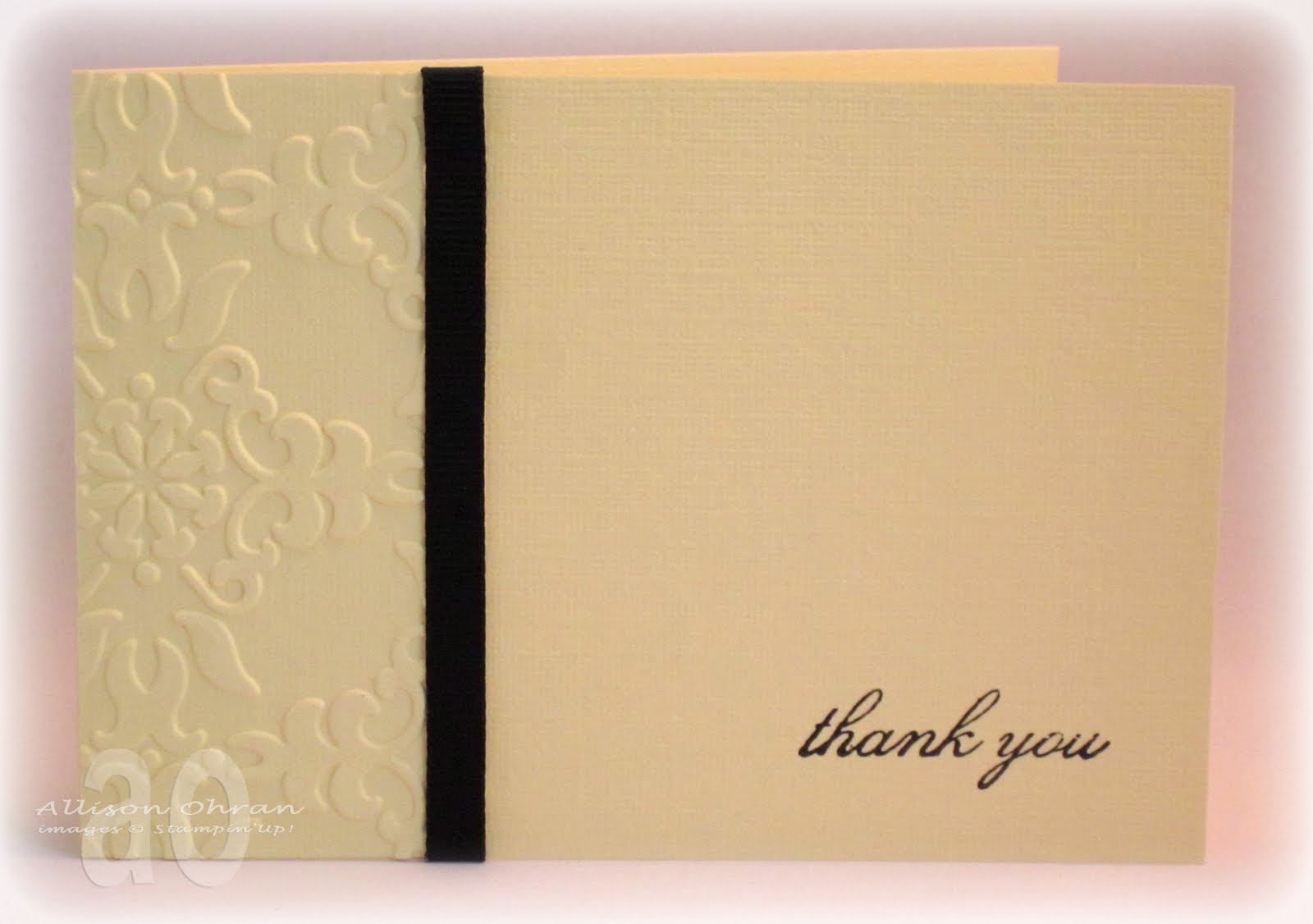 For the texture, I used the new Vintage Wallpaper Textured Embossing Folder.