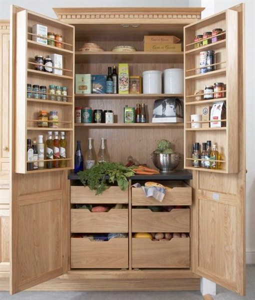 oak pantry cabinet