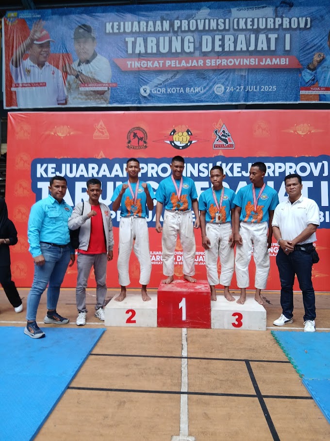 Kejurprov Tarung Derajat I Tingkat Pelajar, Atlit Muaro Jambi tampil cemerlang 