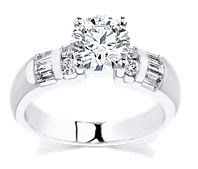 Diamonds Engagement sidestone ring image