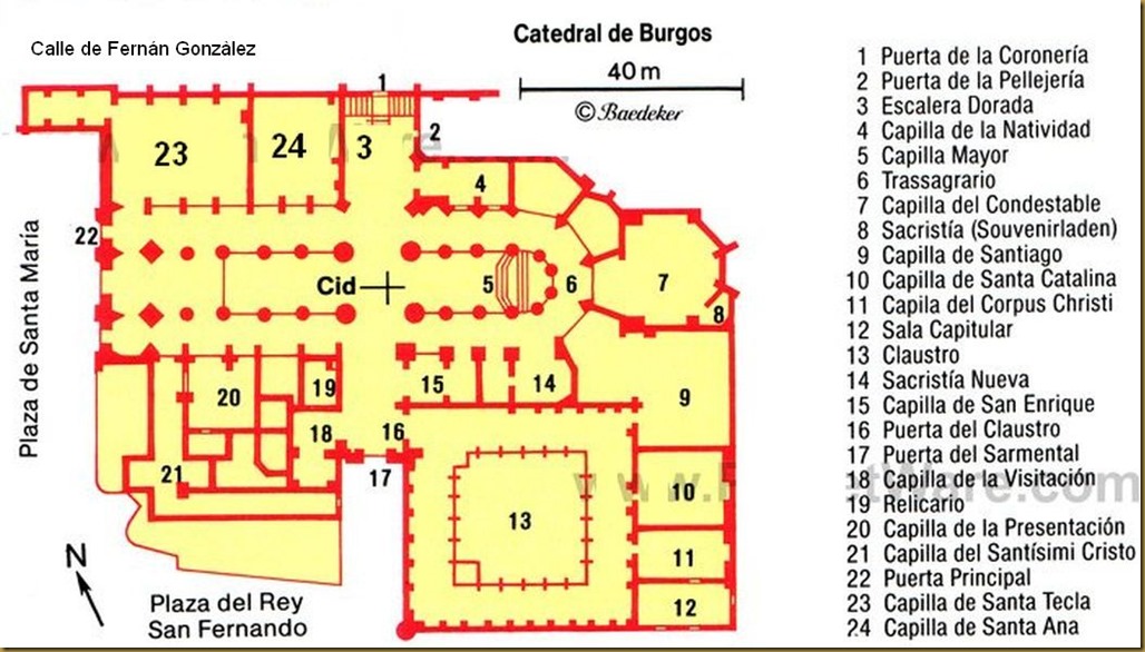 Burgos Catedral - planta baixa
