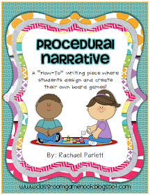 https://www.teacherspayteachers.com/Product/Procedural-Narrative-How-to-Design-a-Board-Game-with-Directions-155311