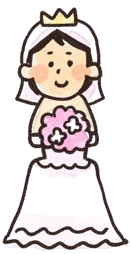 新婦のイラスト 結婚式 ゆるかわいい無料イラスト素材集