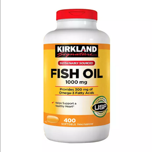 Viên Uống Dầu Cá Kirkland Fish Oil Omega 3 1000 mg 400 Viên Hàng Mỹ