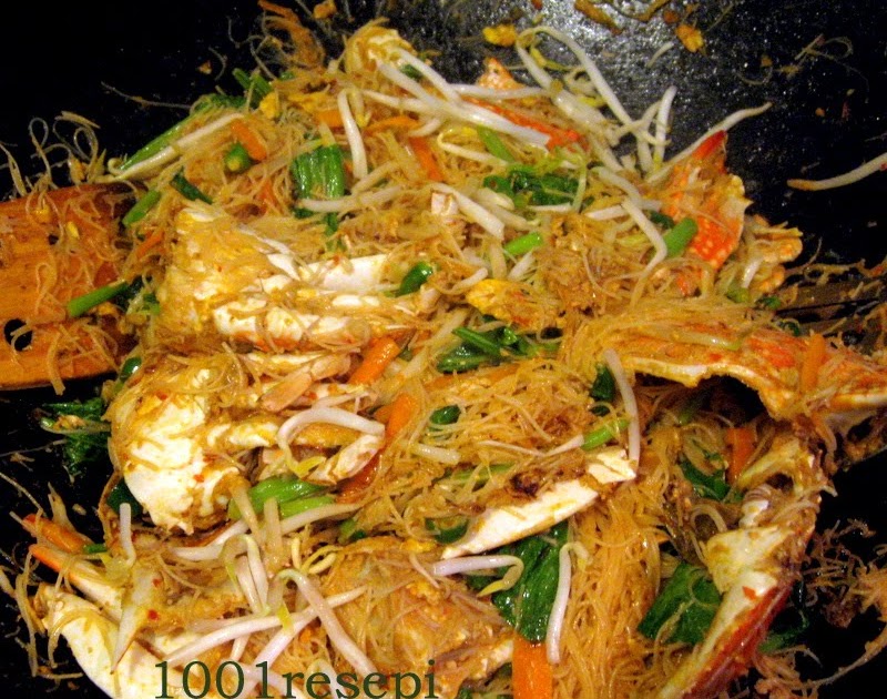 Koleksi 1001 Resepi: beehoon goreng dengan ketam