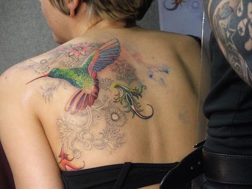 humming bird tattoo. Hummingbird Tattoo Designs