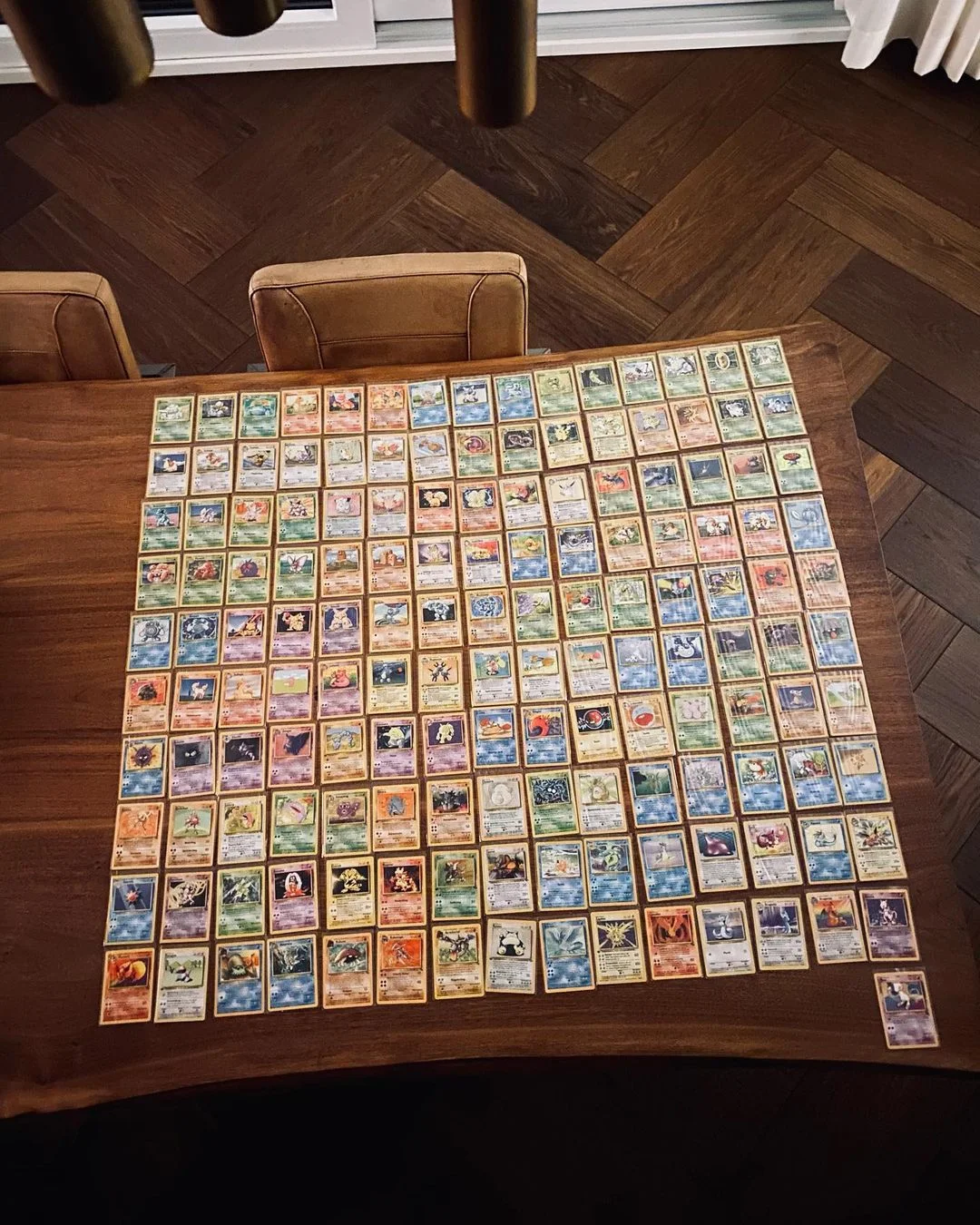 Germany and Borussia Mönchengladbach midfielder Christoph Kramer shows off his full set of all 151 original Pokémon cards