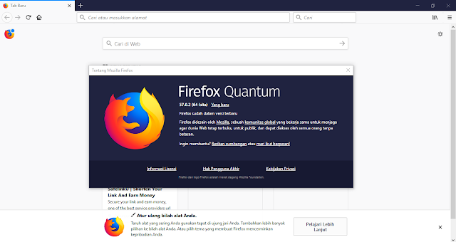 Tampilan Mozilla Firefox Quantum Offline Installer