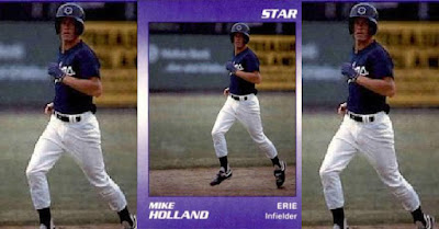 Mike Holland 1990 Erie Sailors card