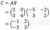 Matriks C = AB, Matematika UN 2017