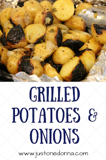 Grilled Potatoes and Onions in Foil.