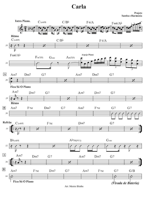 Partitura - Harmonia do Samba - Carla