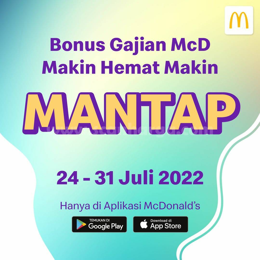 Promo McDonalds BONUS GAJIAN MANTAP – DISKON 20% / POTONGAN Rp. 20.000