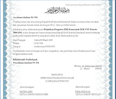Contoh Surat Undangan Hmi - SuratMenyurat.net