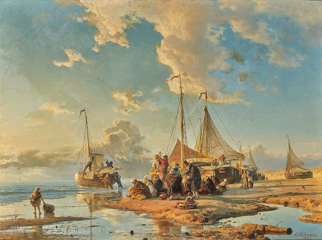 Andreas Achenbach Dutch Fishermen after the Catch