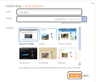 Cara Membuat Blog di Blogger Terbaru ( Tampilan Baru Blogger )