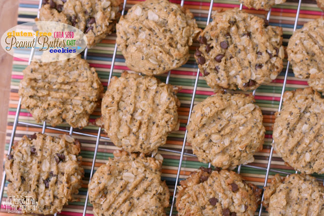 Gluten-Free Chia Seed Peanut Butter Oat Cookies