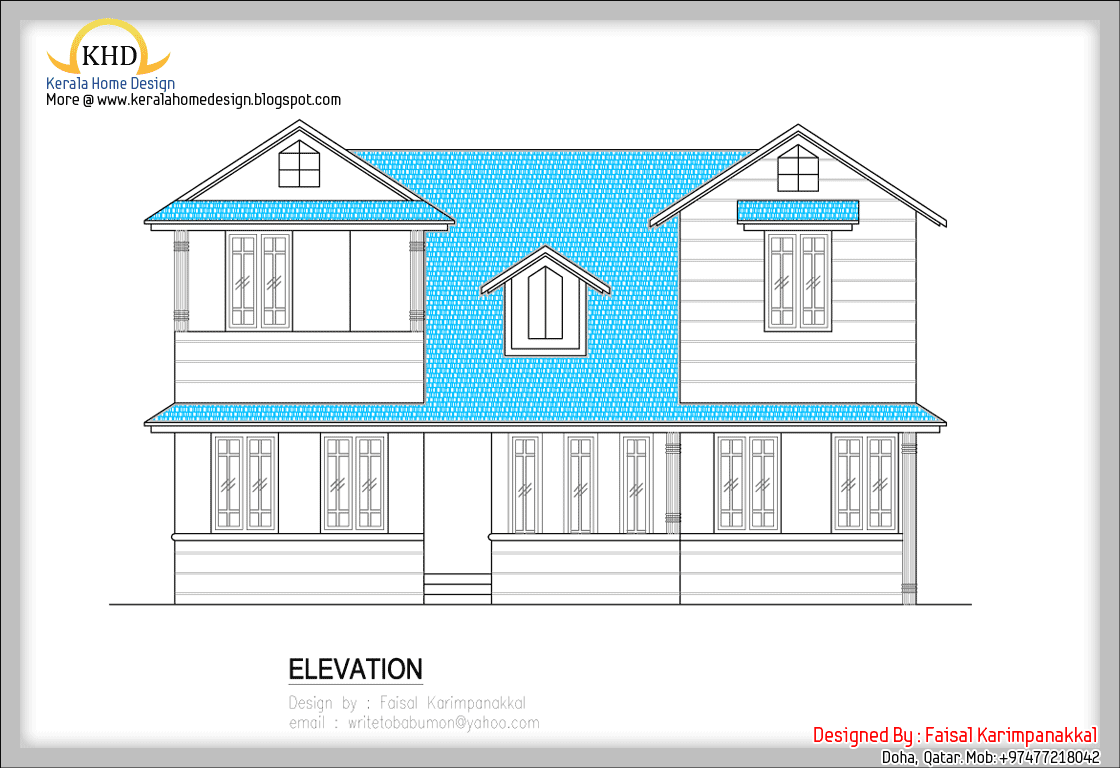 front elevation  in 2d  and 3d and map Civil Maps