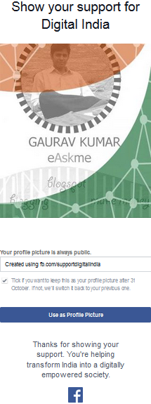Support Digital India : Gaurav Kumar and Mark Zukerberg : eAskme