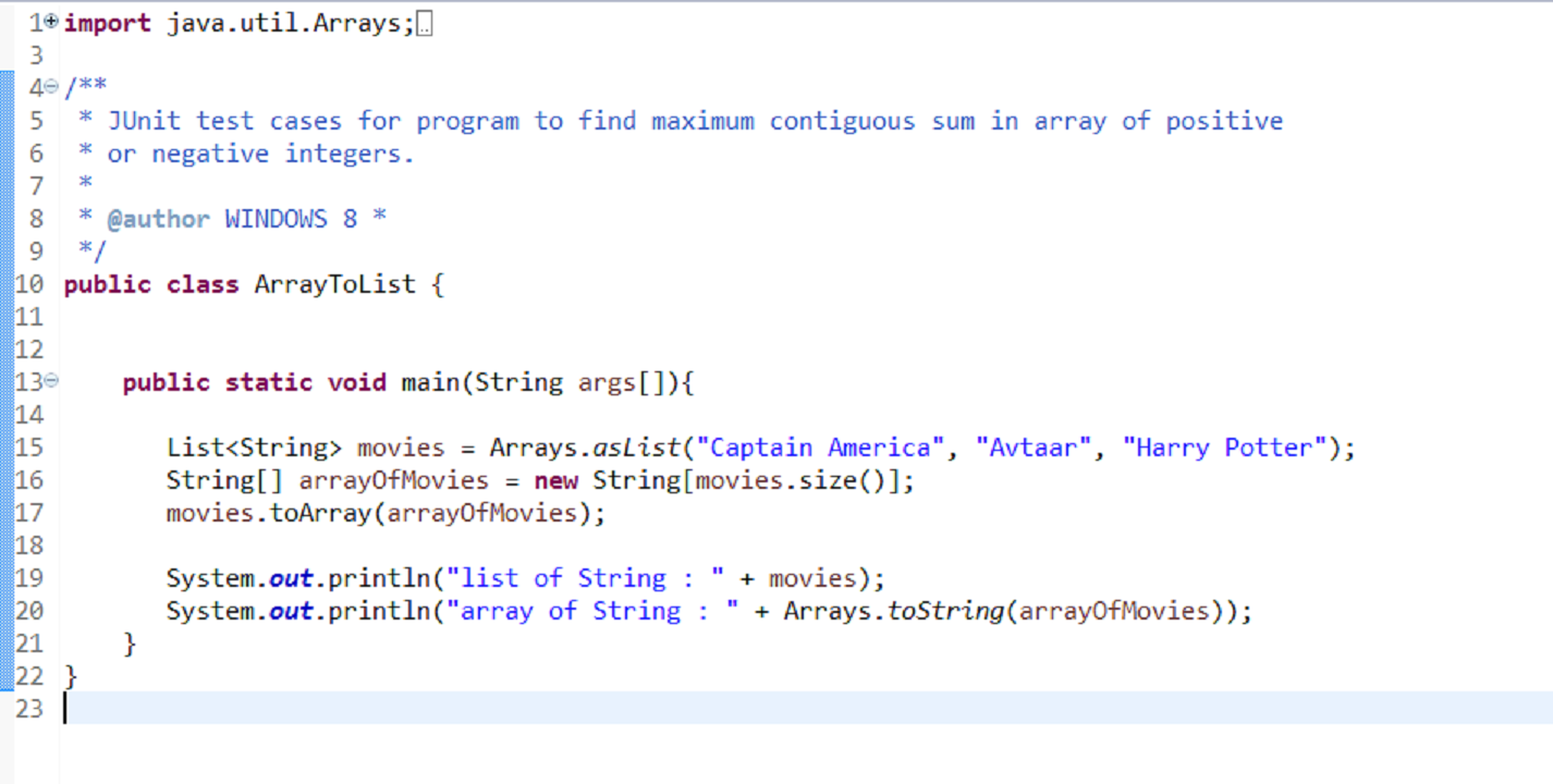 How to convert list to array in Java and vice-versa  Java67