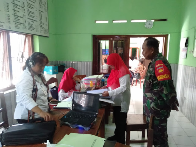 Babinsa Wonosari Dampingi Pengecekan Tim Inspektorat Kabupaten Klaten