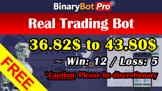 Real Trading Bot | Binary Bot | Real Account