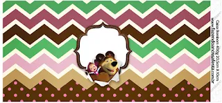 Masha and the Bear Party Free Printable Candy Bar Labels.