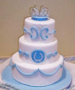 Crown Blue Wedding Cakes