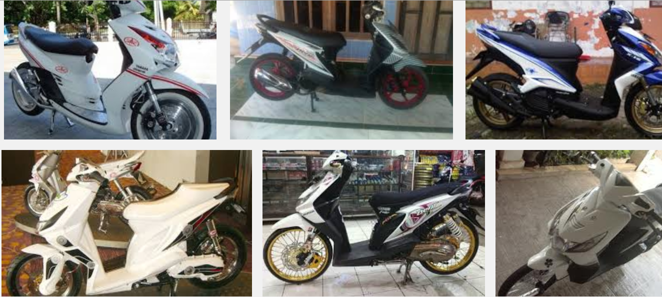 Gambar modifikasi  motor honda beat  fi  standar merah putih  