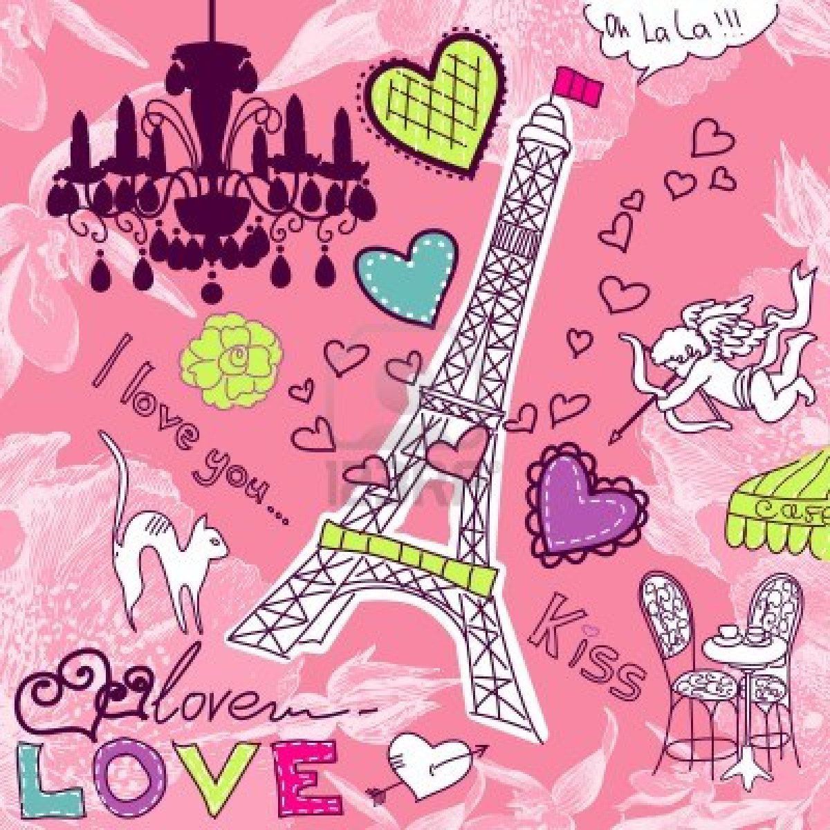 Gambar Wallpaper Paris Warna Pink Gudang Wallpaper