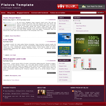 free blogger template magazine style