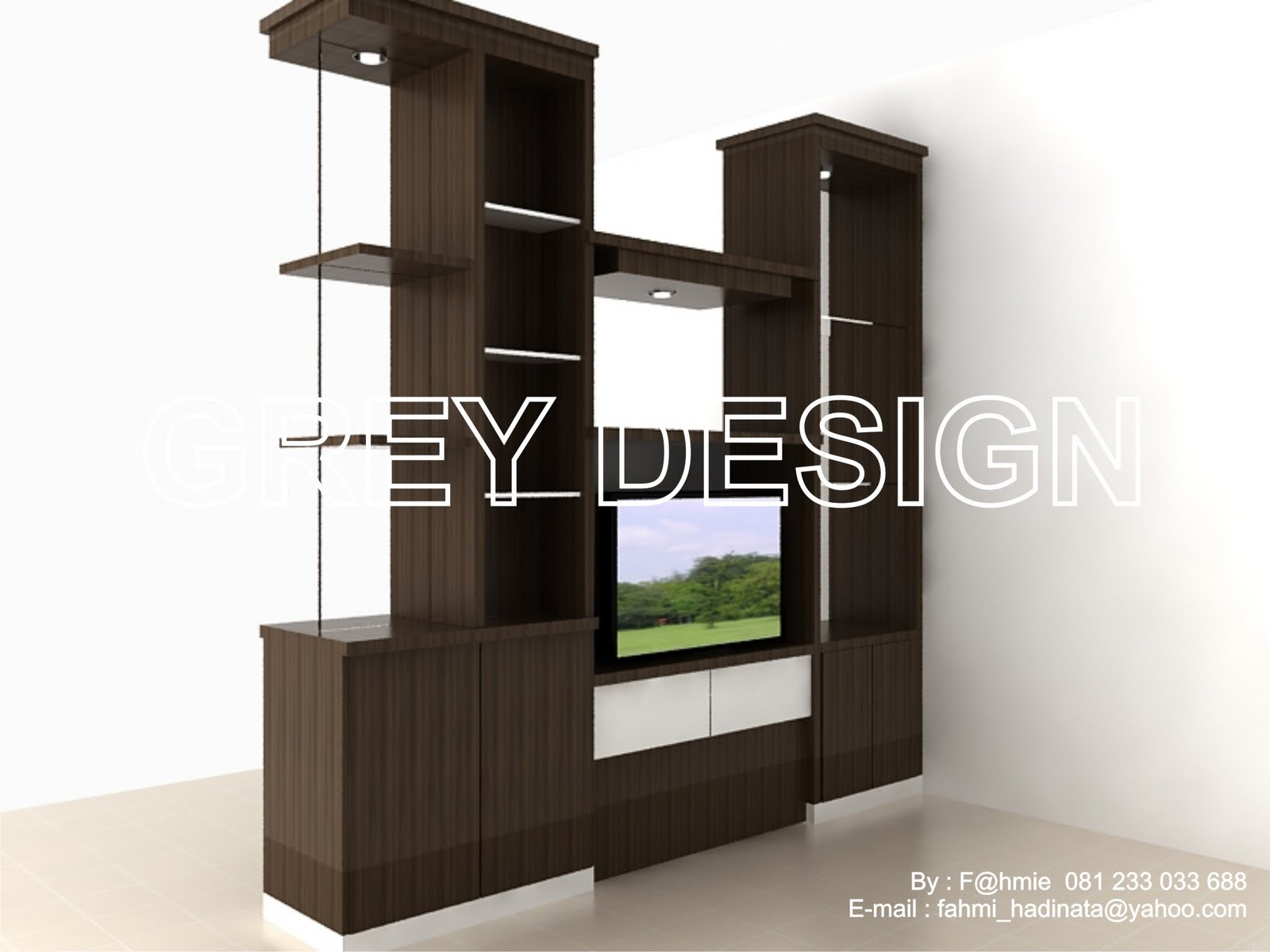 Grey Design Pembatas Ruang Devider