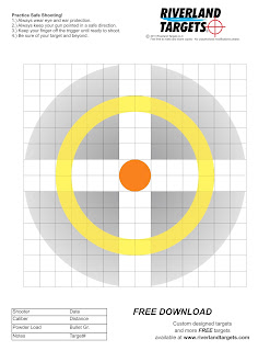Circular target on the grid with a cross