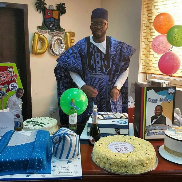 Photos: Nollywood Hon. Desmond Elliott Marks 42nd Birthday Today At Lagos State House Of Assembly