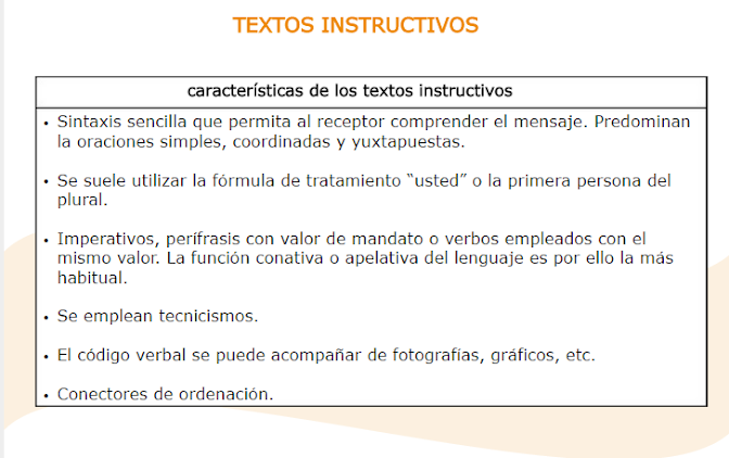 Resultado de imagen de textos prescriptivos caracteristicas