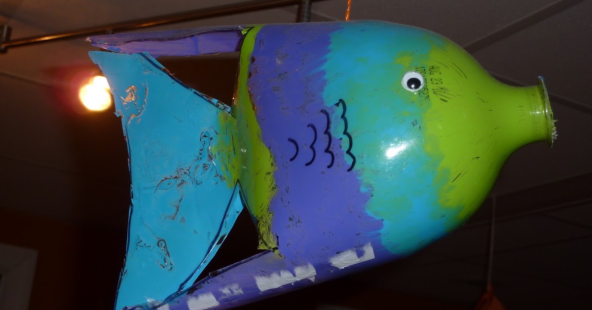 My Scrap-Happy Home: Swim with the Fish - Recycled Soda Bottle Craft