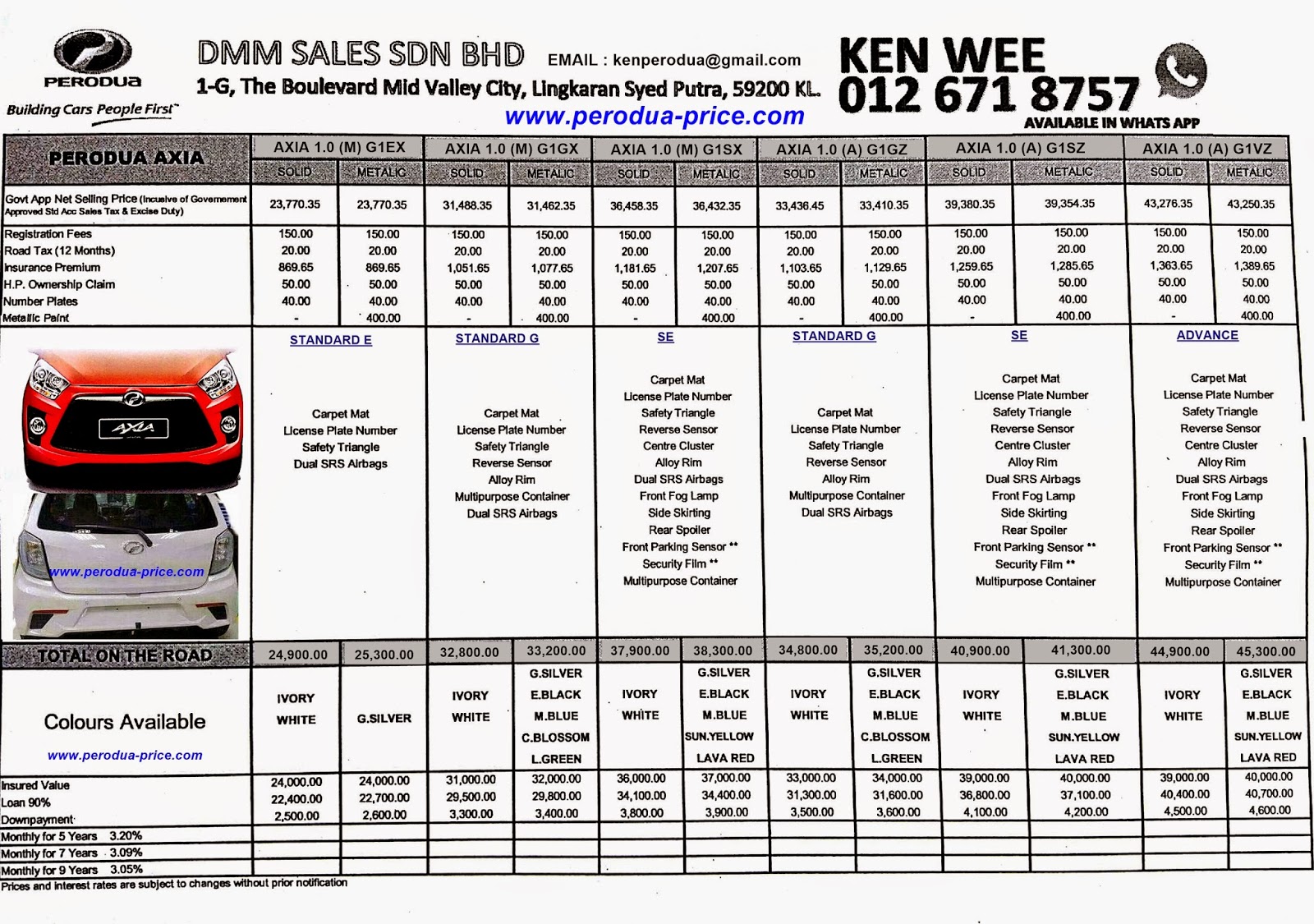 Perodua Promotion - Call 012-671 8757: Perodua Axia 1.0 
